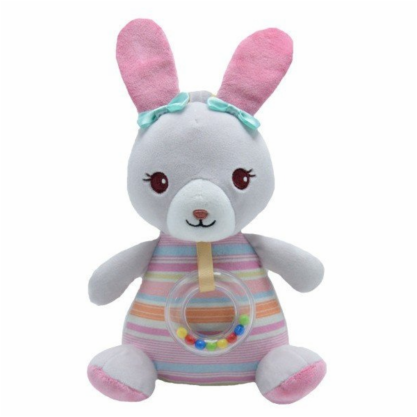 TULILO Hudební skříňka Růžový zajíček 20 cm