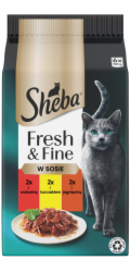 SHEBA Fresh & Fine Meat Dishes in Sauce - mokré krmivo pro kočky - 6x50g