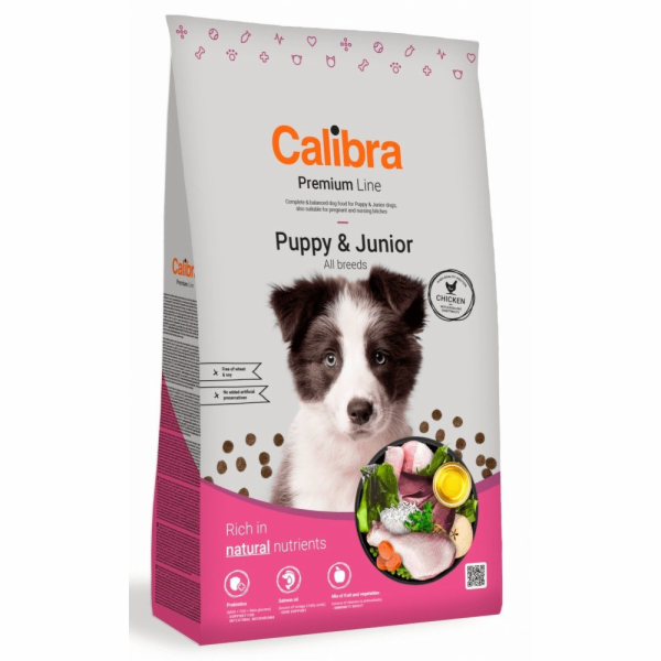 CALIBRA Dog Premium Line Puppy&Junior Chicken - suché krm...
