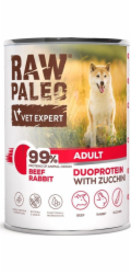 VETEXPERT Raw Paleo Duoprotein Beef & Rabbit Adult - vlhké krmivo pro psy - 400g