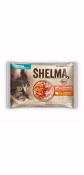 SHELMA Kitten with salmon and turkey in sauce - mokré krmivo pro kočky - 4x85g