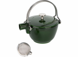 Staub Teekanne 1,15 L basilikum- grün Gusseisen, rund