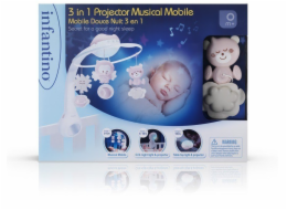 B-kids Infantino Hudební mobil 3 v 1 pudrově růžová