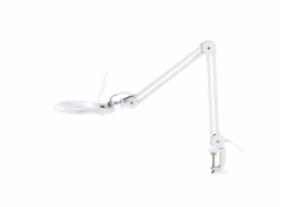 NEDIS zvětšovací stolní LED lampa/ čočka 3 dioptrie/ spotřeba 9 W/ teplota 6500 K/ světelný tok 720 lm/ bílá