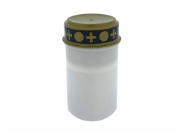 Svíčka hřbitovní LED bateriová 12 cm bílá s časovačem (2xR14)