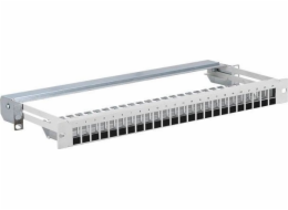 NetRack patch panel Keystone 19 Netrack 24-portový FTP posuvný šedý