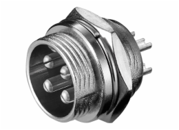 Konektor pro montáž do panelu mikrofonu Goobay , 4pinový, konektor pro montáž do panelu