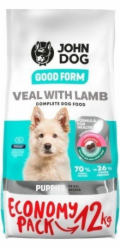 JOHN DOG Good Form Puppy Veal with lamb - suché krmivo pro psy - 12 kg
