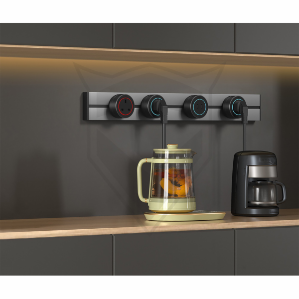 Viking zásuvková lišta LZ40 zápustná, černá