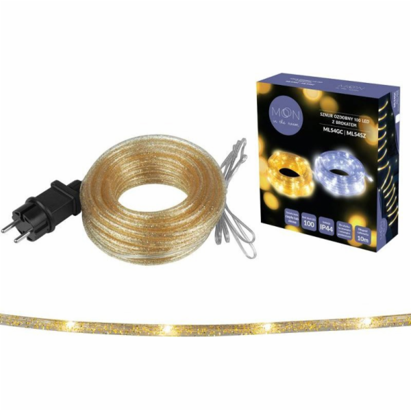 NoName PR Dekorativní řetěz 100 LED s třpytkami, zlatý, t...