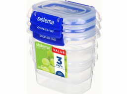 Sistema sistema Frischhaltedosen Set KLIP IT PLUS 3 x 400 ml modrá
