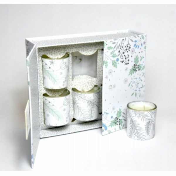 Atmosphera Vonné svíčky s vánočním potiskem, O 4,5 cm, 6 ks.