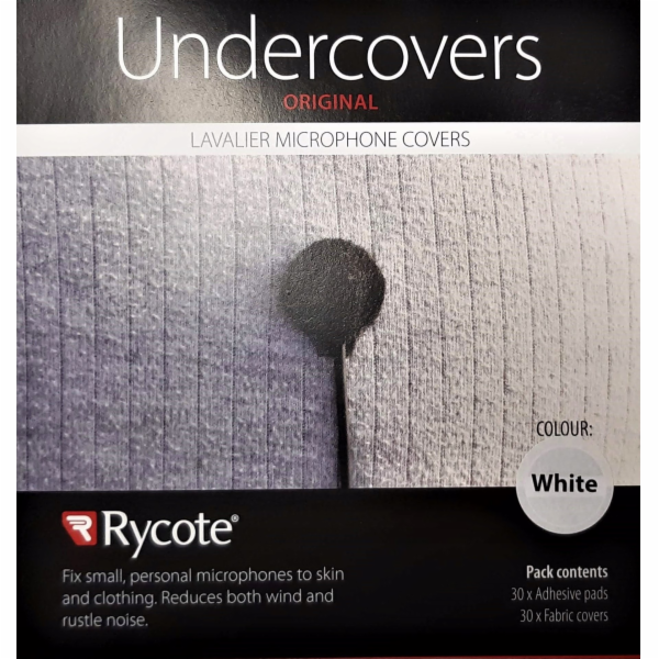 Rycote Rycote Undercovers, bílé - 30 kusů + 30 samolepek