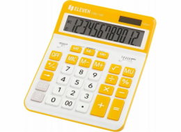 Eleven Kalkulačka ELEVEN Bílá kancelářská kalkulačka CDC120WHOR s bílými a oranžovými klávesami a oranžovým rámečkem kolem displeje