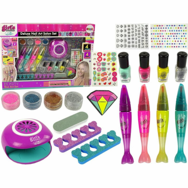 Lean Sport Sada velkých nehtových dekorací třpytivé fixy,...