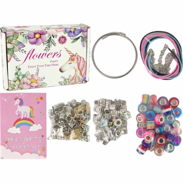 LeanToys Sada na výrobu náramků s 90 korálky