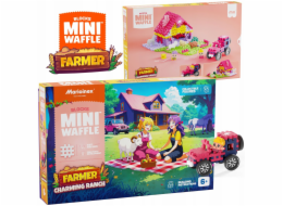 MARIOINEX Kostky Mini Waffle Farmer Roztomilá farma, 112 dílků