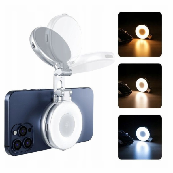 Telesin LED lampa + magnetické zrcadlo, telefon, chytrý t...