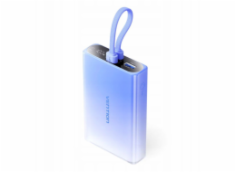 Powerbank Vention 10000 mAh USB-C + Lightning + USB-A 22,5W z wyświetlaczem LED niebieski