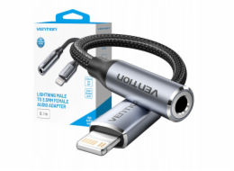 Adapter Lightning męski do 3.5mm Jack Vention 0,1m czarny