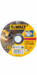 Dewalt kovový řezný kotouč 125x1,2x22,2mm 10 kusů Inox (DT42340TZ-QZ)
