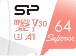 Silicon Power Paměťová karta Superior MicroSDXC 64 GB třída 10 UHS-I/U3 A1 V30 (SP064GBSTXDV3V20SP)