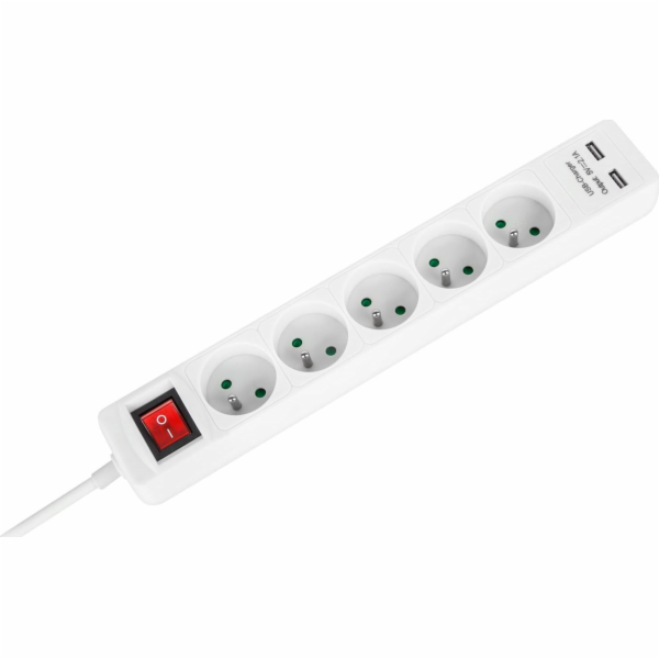 Rebel Electro prodlužovací kabel 5 zásuvek 3m bílý (URZ32...