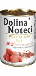 Dolina Noteci Premium Pure bohaté na hovězí maso s hnědou rýží - mokré krmivo pro psy - 400g