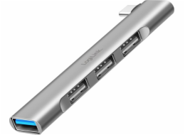LogiLink Tenký USB-C HUB na 1x USB-A 3.0 3xUSB-A 2.0