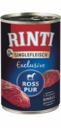 RINTI Singlefleisch Exclusive Horse - vlhké krmivo pro psy - 400g