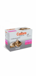 CALIBRA Cat Premium Kitten Pouches multipack - mokré krmivo pro kočky - 12x100g