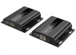 Digitus 4K Video Extender USB-C > HDMI, 200 Meter, HDMI Verlängerung (schwarz, Sendeeinheit + Empfängereinheit)