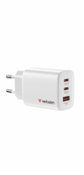 Verbatim Essentials GaN Charger 65W 2xUSB-C/1xUSB-A weiß   32353
