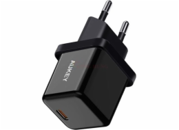 AUKEY PA-F5 OEM černá mini nabíječka do zásuvky s 1xUSB-C 20W PD Power Delivery
