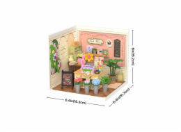 RoboTime 3D dřevěná skládačka Miniatura domečku Květinářství Fresh Flower