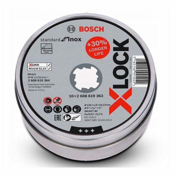 Řezný kotouč X-LOCK standard pro Inox, O 125 mm