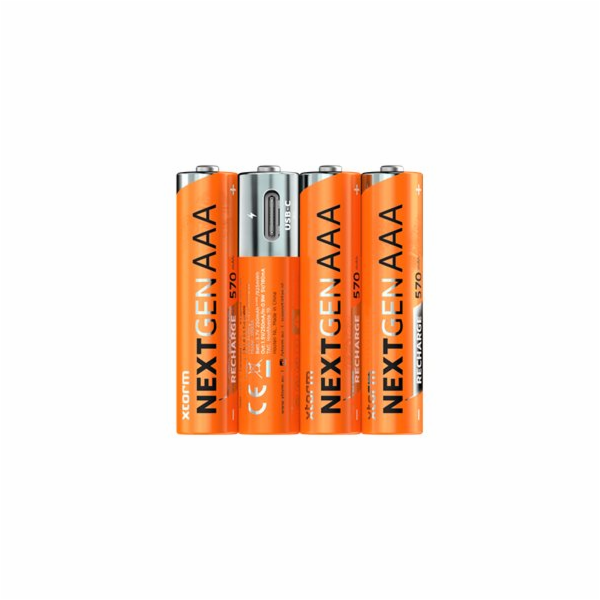 xtorm NextGen series - Baterie - s USB-C 4 x AAA - (dobíj...