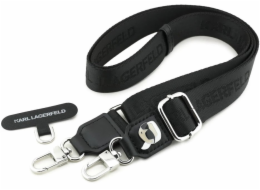 Karl Lagerfeld Univerzální nášivka s poutkem a kovovým logem Karl, černá