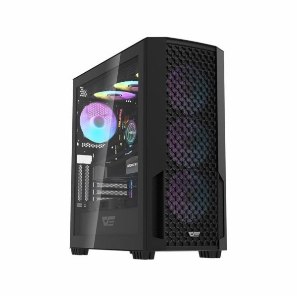 Darkflash Počítačová skříň DF2100 + 4 Argb ventilátory (č...