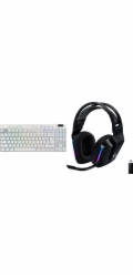 Logitech Klávesnice PRO X TKL Lightspeed GX hnědá (920-012148) + G733 Lightspeed černá (981-000864)