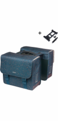 Basil DVOJITÁ KOLOVÁ TAŠKA FLAIR, MIK s montážním adaptérem, 35 l, vodotěsná, tmavě modrá (NOVINKA 2025)