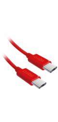 SBS Mobile SBS TECABLETISSUETCCR USB-C - USB-C 1,5m 60W opletený kabel - červený