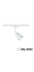 URail SPOT GU10 dráhový reflektor max.10W 230V bílý RAL9003 / kov