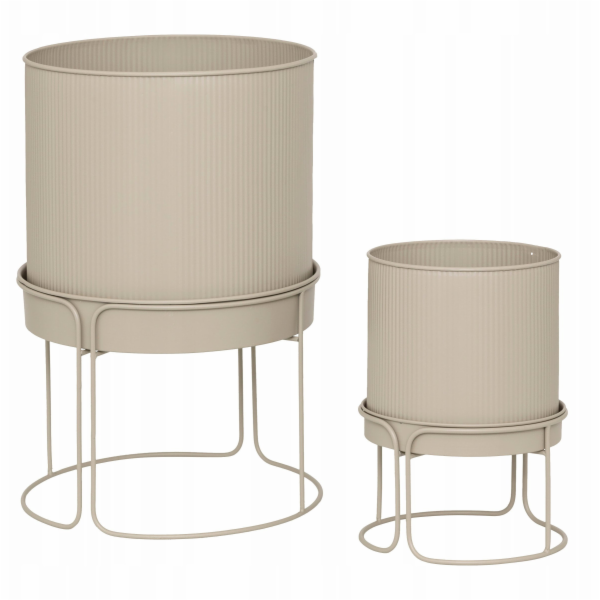 Kovové květináče, 2 kusy, AZE, O 30 cm