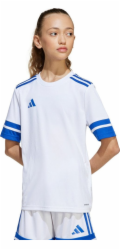 Adidas Dětské tričko Squadra 25 bílé a modré JJ0060 140cm