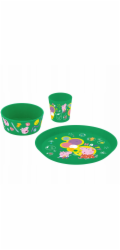 Koziol Dětská sada nádobí Connect Peppa Pig Pop, 3 kusy, KOZIOL