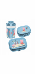 Koziol Sada lahviček a krabičky na oběd Peppa Pig Waves To Go 200 ml, 3 kusy, KOZIOL