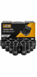 JCB Sada dlouhých rázových hlavic 14dílná, 12úhlová. (22–60 mm)