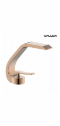 Valvex 2432472 / / ASSO / UMYVADLOVÁ BATERIE S 1 OTEVÍRACÍM VÝKONEM BEZ ZÁTKY, SATÉNOVÁ MĚĎ /