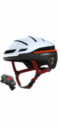 Livall Silniční helma 52-55cm LED světla s pádovým senzorem SOS bílá
